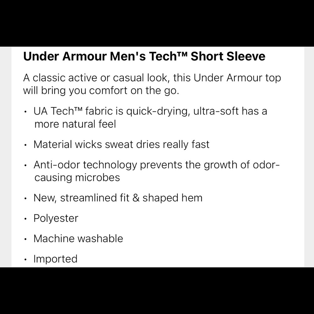 Mens Under Armour Tech T shirt - Picture 3 of 5